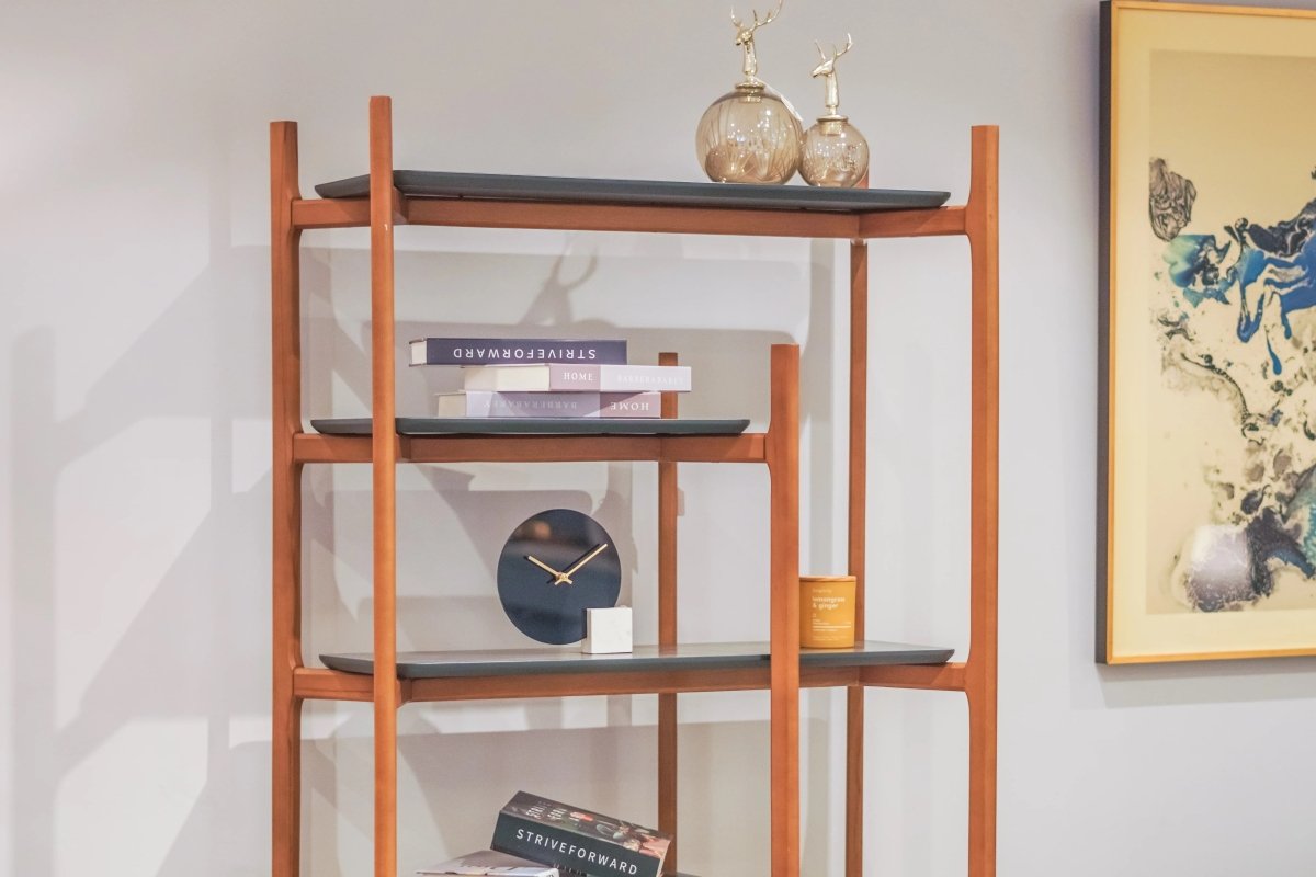 أرفف عرض - بني ورمادي - Divano Elite