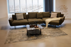 كنب زاوية بالجلد الطبيعي - الفا - Divano Elite