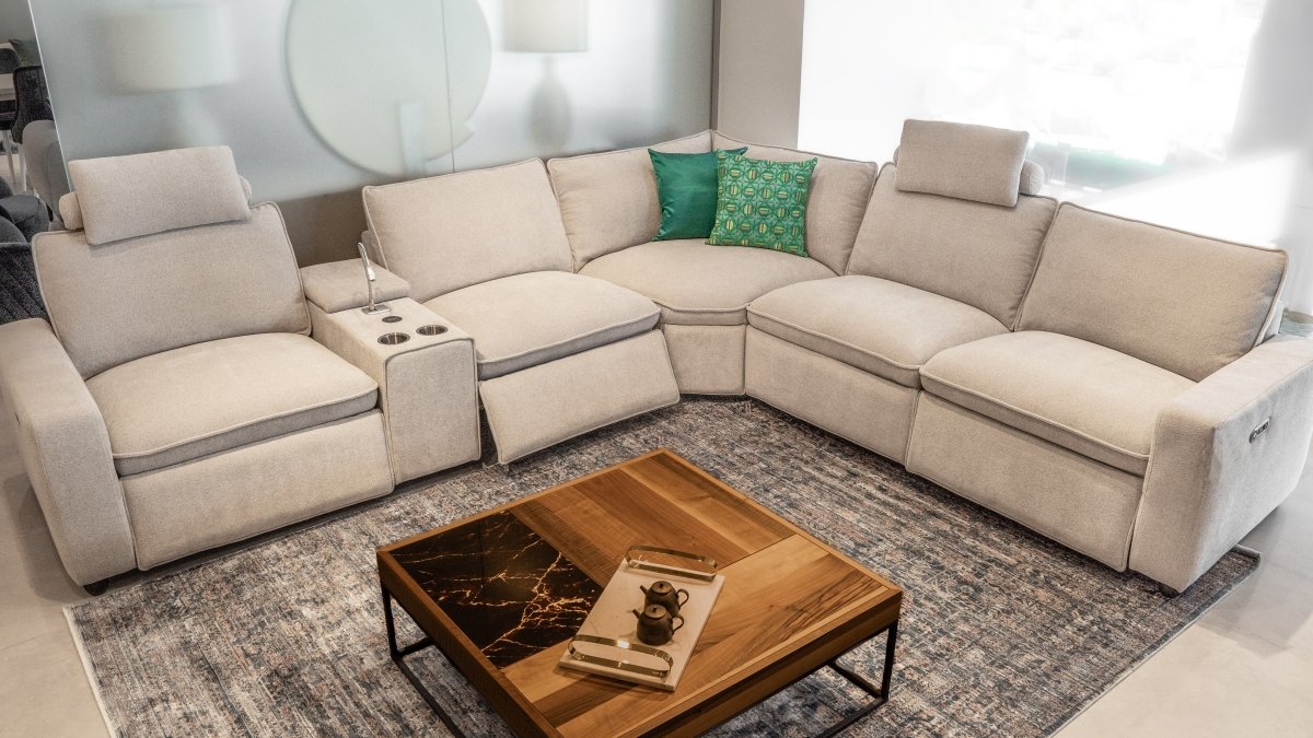 كنب زاوية قابل للضبط - بإضاءة للقراءة - Divano Elite