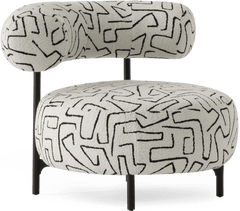 كرسي بوكليه - بون بون - الأبيض والأسود- Divano Elite