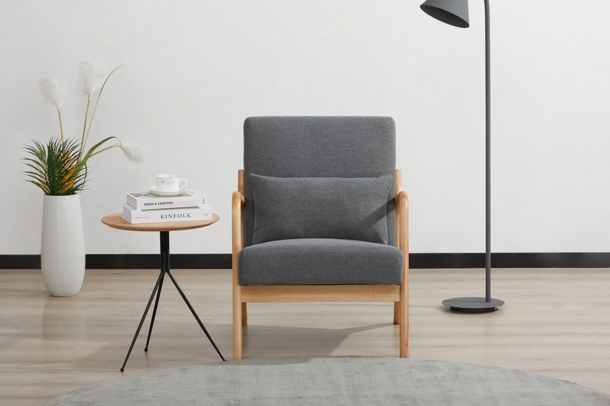 كرسي بذراعين - الرمادي الغامق - Divano