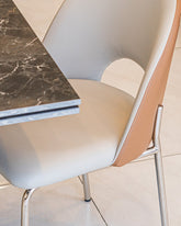 كرسي طعام - بيج وبني - Divano