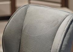 كرسي طعام - مخمل - الرمادي - Divano Elite