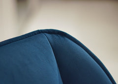 كرسي طعام - مخمل - الأزرق - Divano Elite