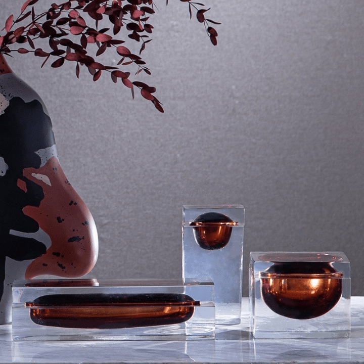 قطعة ديكور - بني عنبري - Divano