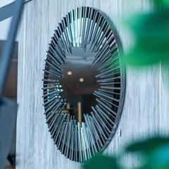 مرآة جدارية فاخرة - فضي - Divano Elite