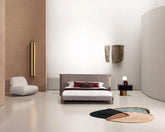 سرير - بيج ونحاسي - Divano Elite