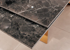 طاولة طعام سيراميك - أسود قابلة للتمديد - Divano