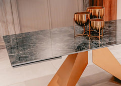 طاولة طعام سيراميك - أسود قابلة للتمديد - Divano