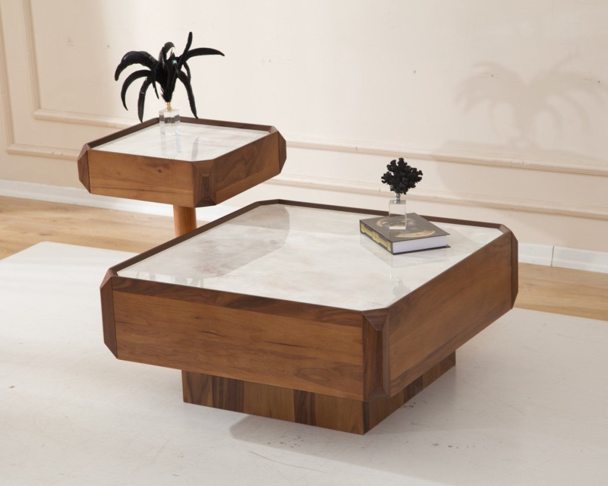 طقم طاولة قهوة - مربع - Divano Elite