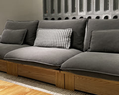 Sofa - Grey & Wooden