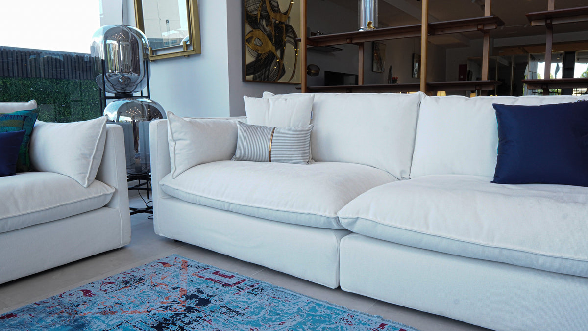 Corner Sofa Set - White