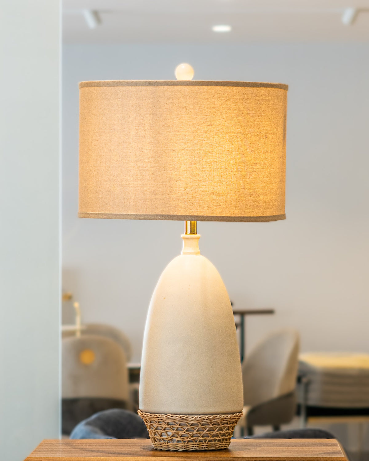 Table Lamp - White Ceramic