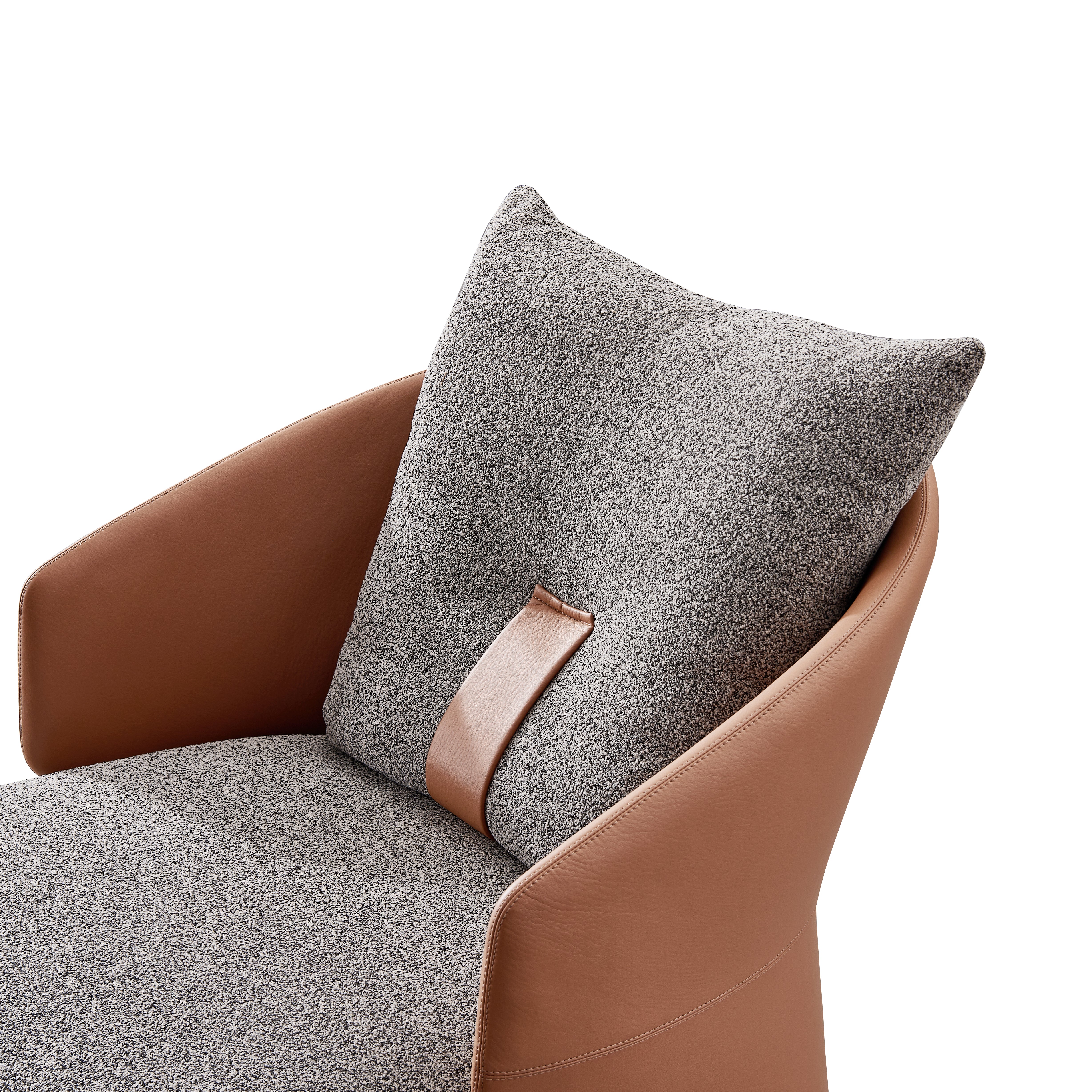 Armchair - Grey & Brown