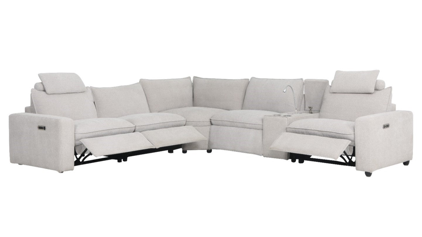 Recliner Corner Sofa Set - Reading Light