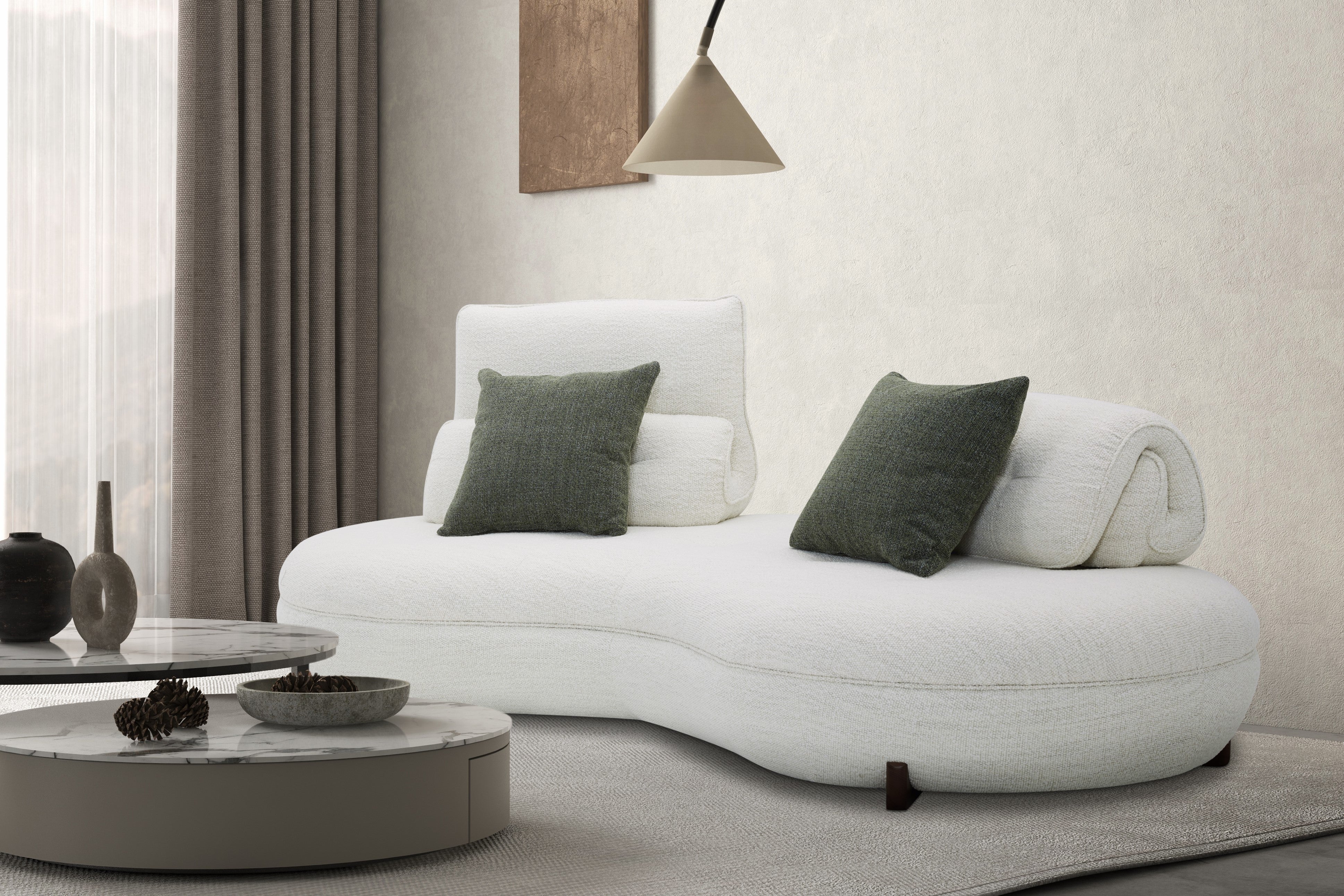 Sofa Set - Grey & White