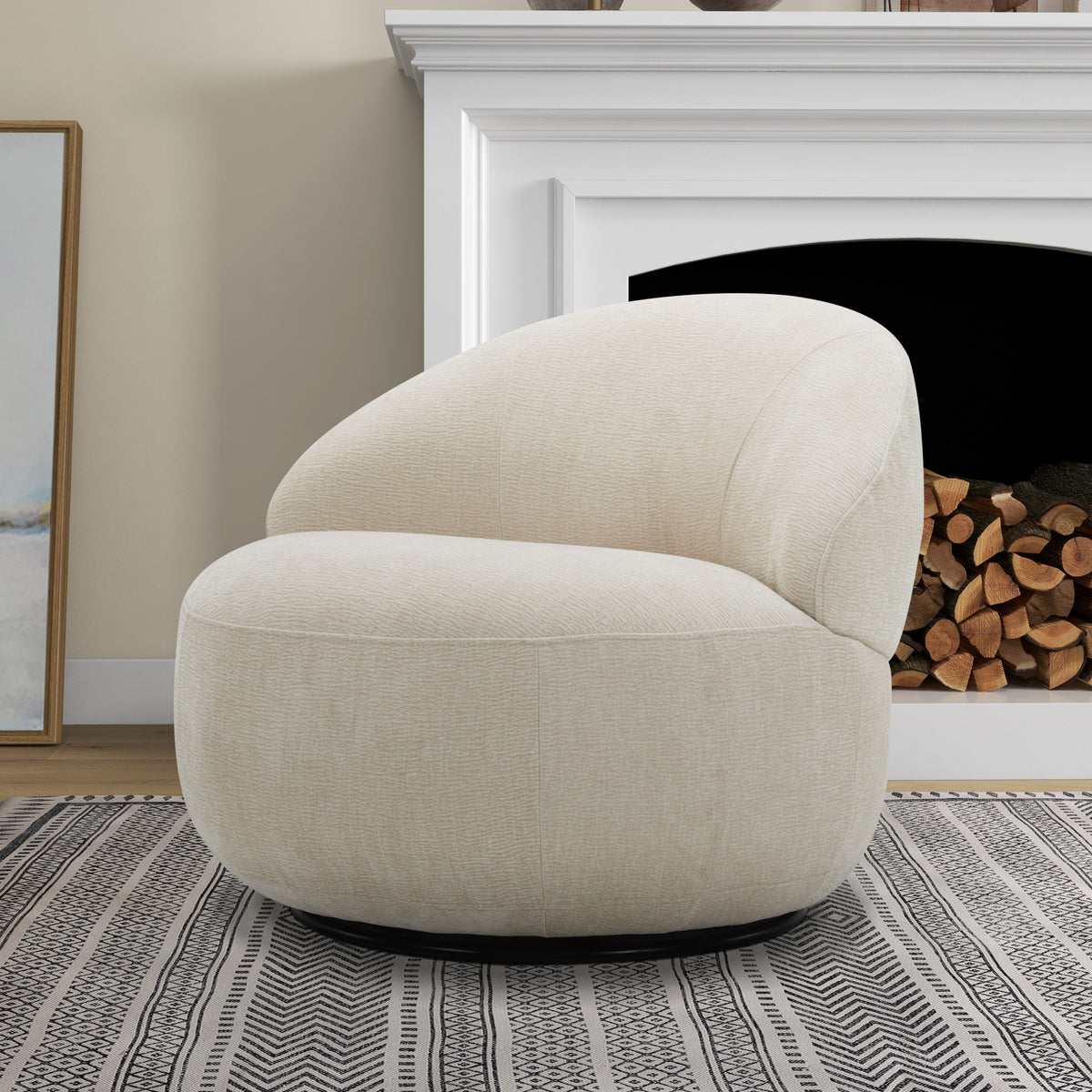 Swivel Chair - Beige