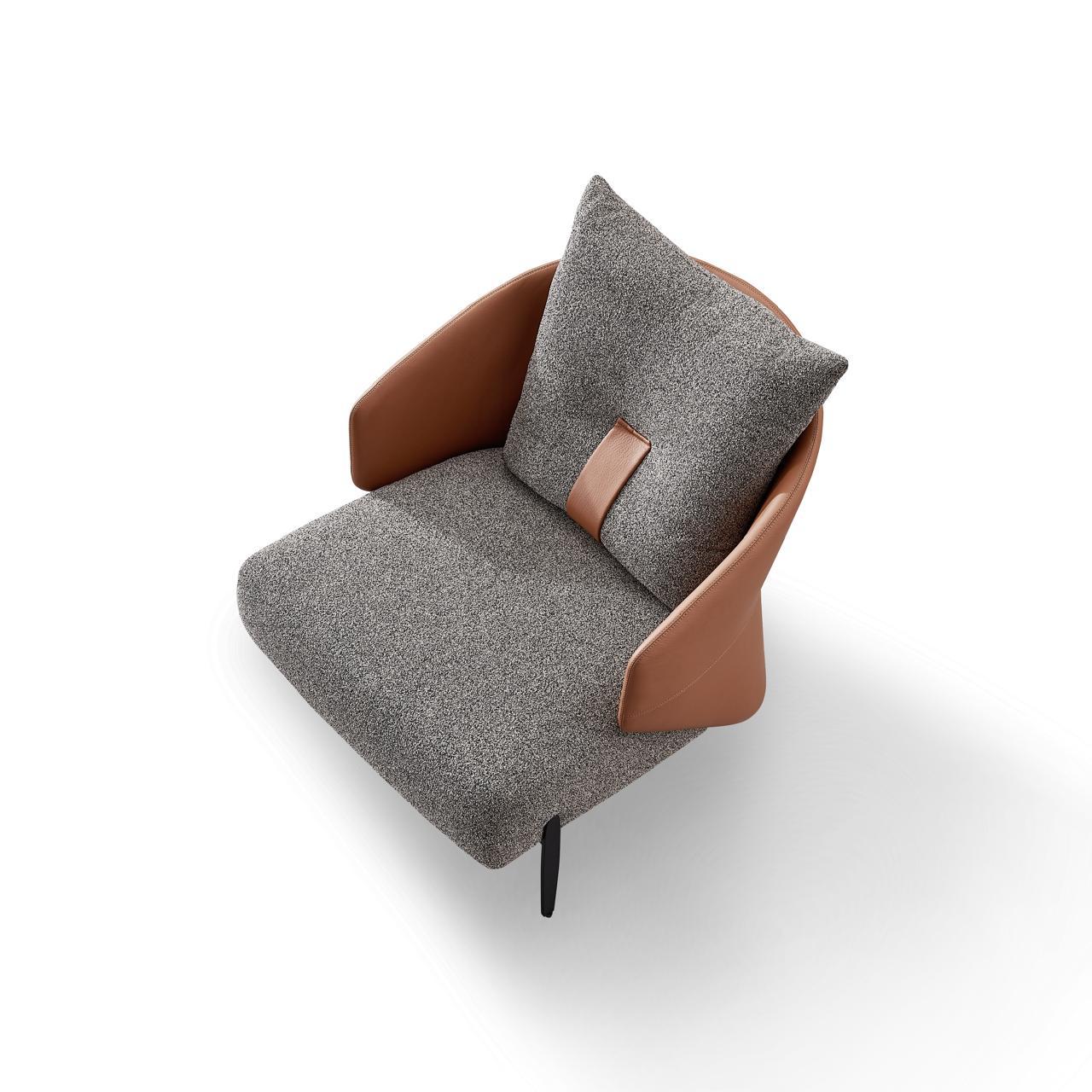 Armchair - Grey & Brown