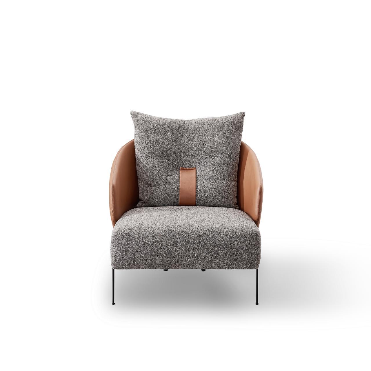 Armchair - Grey & Brown