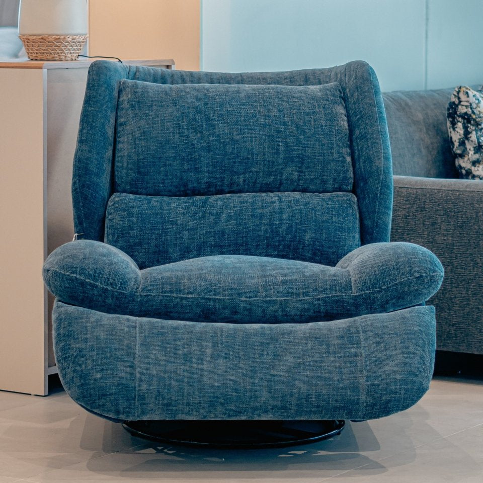 كرسي استرخاء - قابل للضبط - الأزرق - Divano