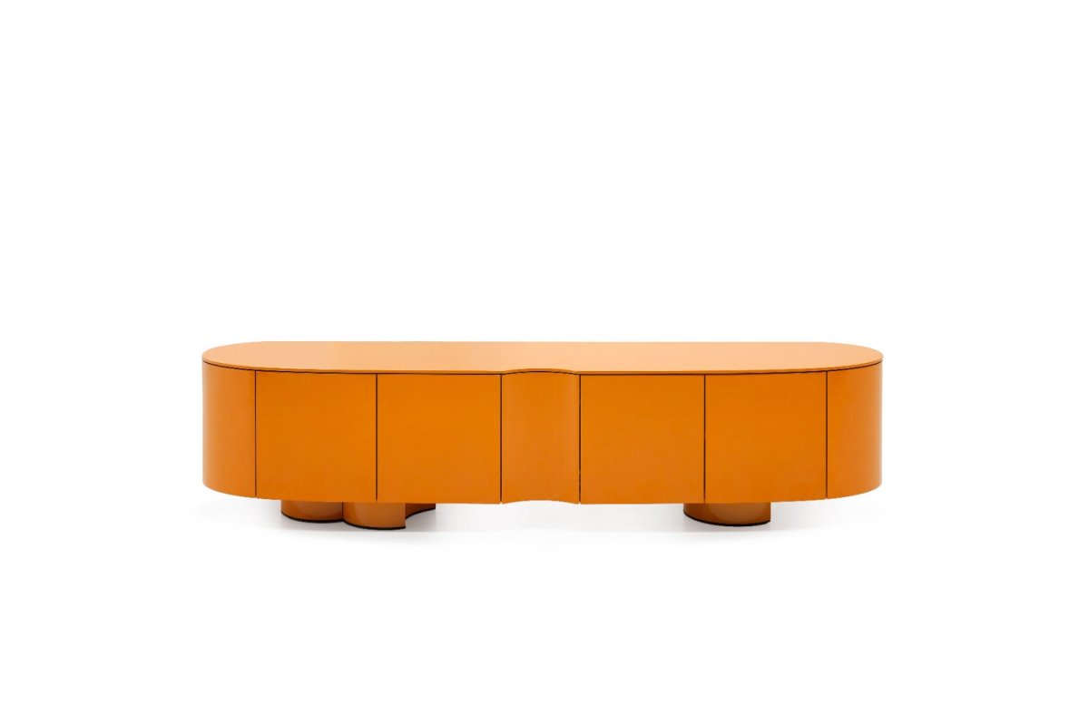 Solara Stand Solara TV Unit – Modern Orange Media Console | Divano