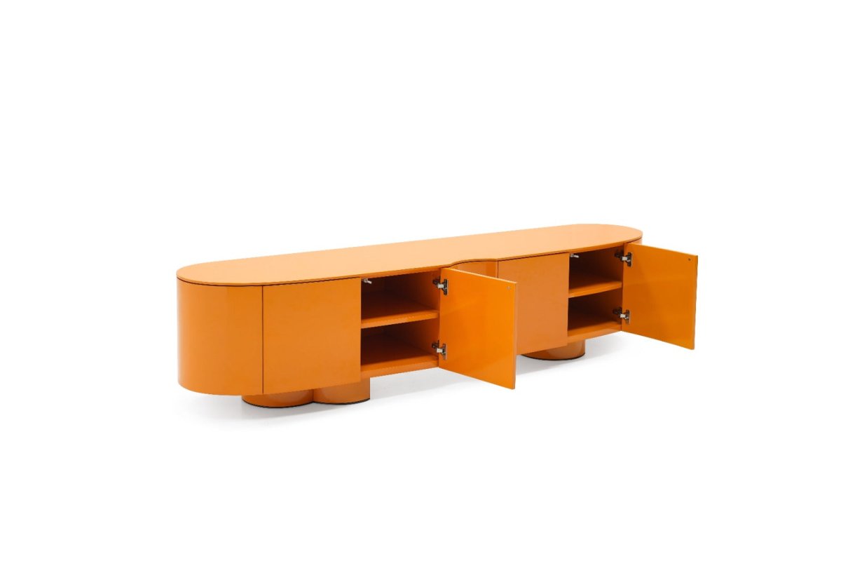 Solara Stand Solara TV Unit – Modern Orange Media Console | Divano