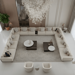 طقم كنب بطاولة مدمجة