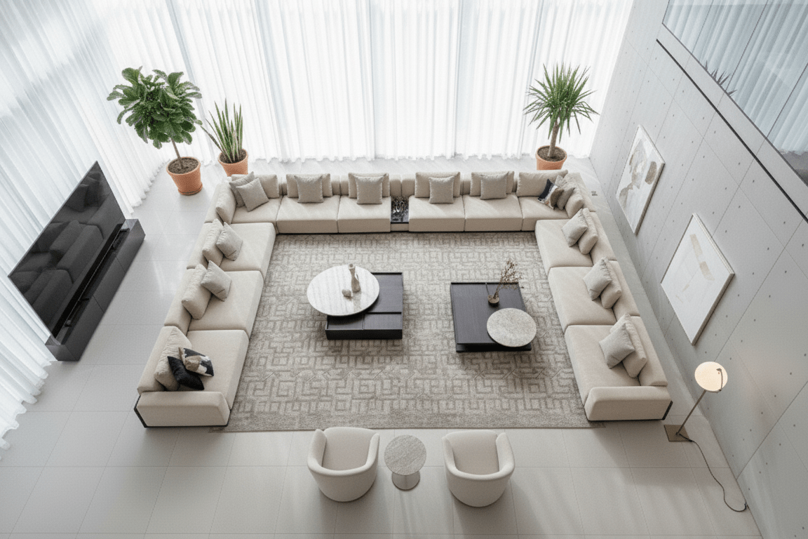 طقم كنب أرينا بطاولة مدمجة