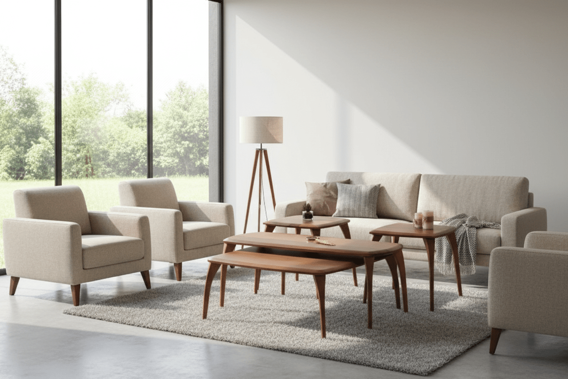 طقم طاولة قهوة - 4 طاولات - Divano