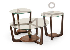 طقم طاولة قهوة - خشبي - Divano Elite